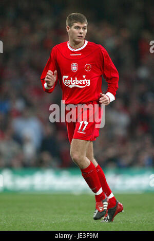 STEVEN GERRARD, LIVERPOOL FC, WORTHINGTON CUP FINAL 2003, 2003 Stock