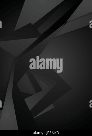 Black polygonal geometric abstract background. Vector tech corporate design Stock Vector