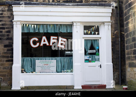 Sid's Cafe as featured in the TV series Last of the Summer Wine, Holmfirth Stock Photo