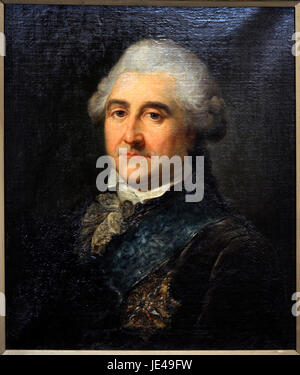 Stanislaw August Poniatowski (1732-1798). King of Poland and Grand Duke of Lithuania, 1765-1795. Portrait by Joseph Pitschmann (1758-1834). Vilnius Picture Gallery. Lithuania. Stock Photo