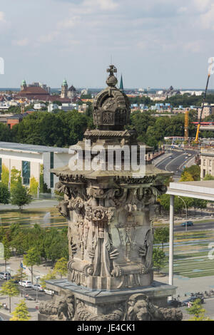 The Reichstag in Berlin with the German Bundestag and the famous glass dome Stock Photo