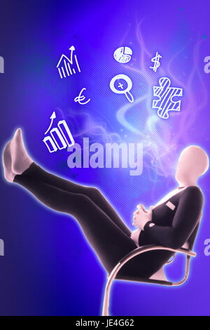 man mime present business symbols Stock Photo