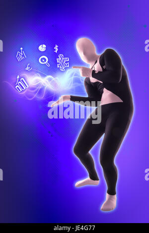 man mime present business symbols Stock Photo