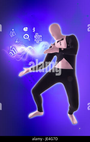 man mime present business symbols Stock Photo