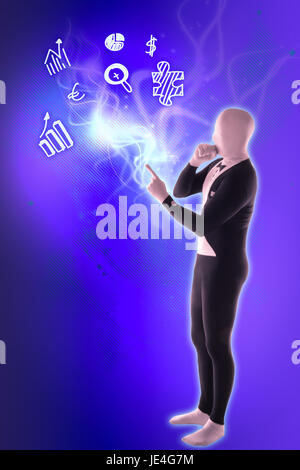 man mime present business symbols Stock Photo