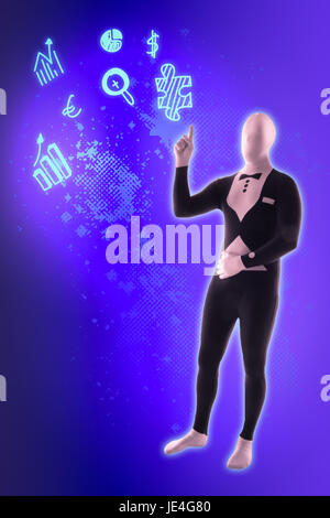 man mime present business symbols Stock Photo