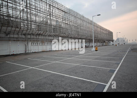 large numbered space parking lot Stock Photo