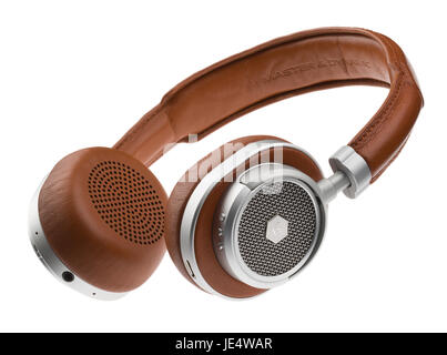 Master and Dynamic MW50 headphones. Stock Photo