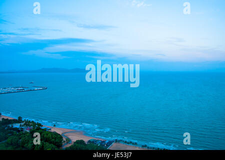 The beautiful of sea at Pattaya City, in Chonburi, Thailand. Stock Photo