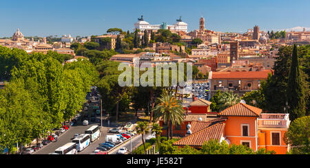 Panoramic aerial view of Rome, Italy Stock Photo