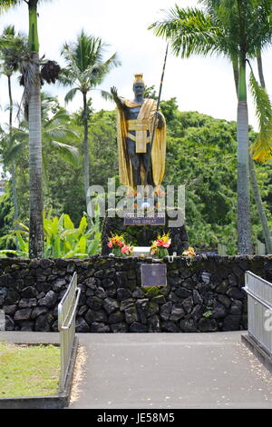 Hawaii, Big Island, Hilo, Wailoa River State Park, King Kamehameha the ...