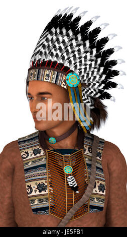 Native American War Bonnet Isolated Stock Photo - Alamy