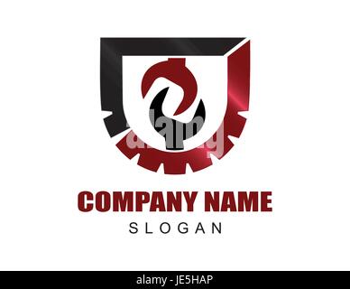 Home repair tools vector logo. House renovation service icon Stock