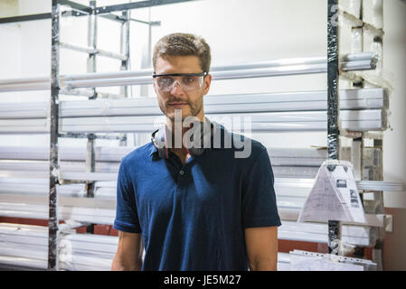 Factory worker, portrait Stock Photo