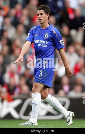 ASIER DEL HORNO CHELSEA FC ANFIELD LIVERPOOL ENGLAND 02 October 2005 Stock Photo