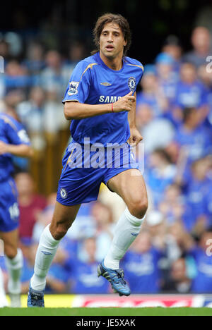 HERNAN CRESPO CHELSEA FC STAMFORD BRIDGE CHELSEA LONDON ENGLAND 21 August 2005 Stock Photo