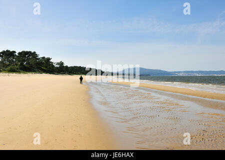 Walking by the Sado river in the Troia peninsula. Portugal Stock Photo