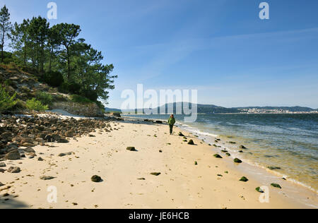 Walking by the Sado river in the Troia peninsula. Portugal Stock Photo