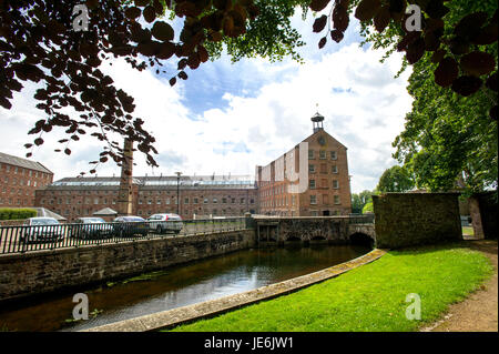 Stanley Mills, Perthshire, Scotland. Historic water powered cotton mill on the banks of the River Tay. Stock Photo