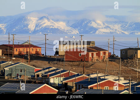 North America, Canada, Nordkanada, Nunavut, Baffin Iceland, Eclipse sound, Pond Inlet, Stock Photo