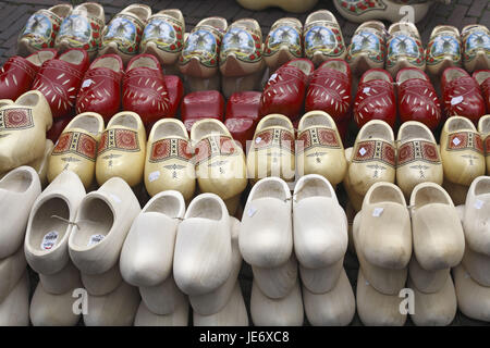 The Netherlands, alc. maar, cheese market, sales of clogs, Stock Photo