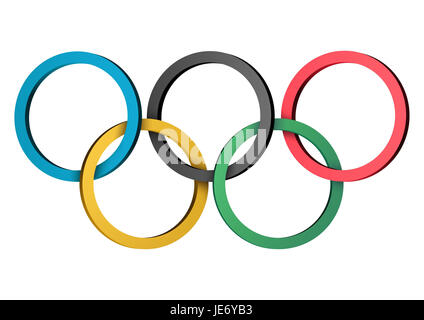 Olympic rings, only editorially, Stock Photo