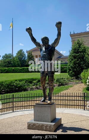 Rocky Balboa Statue, Philadelphia Museum of Art Stock Photo