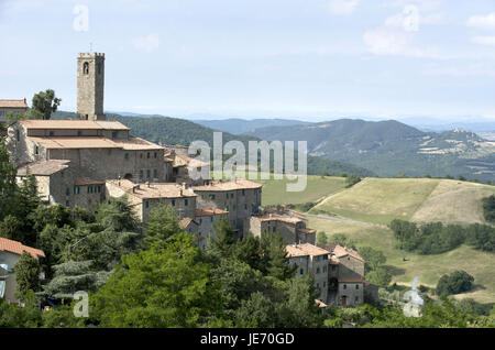 Italy, Tuscany, Montecatini Val di Cecina, Stock Photo