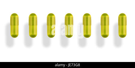 To tablets, capsules in a series, Stock Photo
