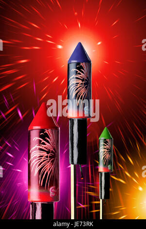 Firework, rockets, Stock Photo