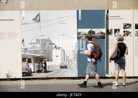 Germany, Berlin, passer-by in the checkpoint Charlie, Stock Photo