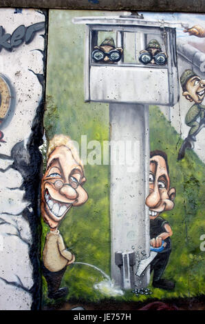 Germany, Berlin, Friedrich's grove, graffiti in the Berlin Wall,