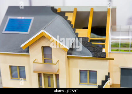 Model of house, thermal insulation of roof concept. Energy and money ...