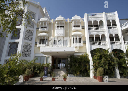 India, Rajasthan, Udaipur, Karohi Haveli, hotel, outside view, Stock Photo