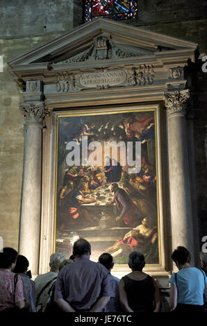 Italy, Tuscany, Lucca, cathedral San Martino, painting of Tintoretto, Stock Photo