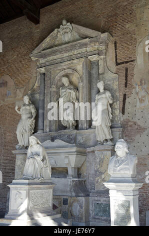 Italy, Tuscany, Pisa, cemetery on the Piazza del Duomo, tomb, Stock Photo