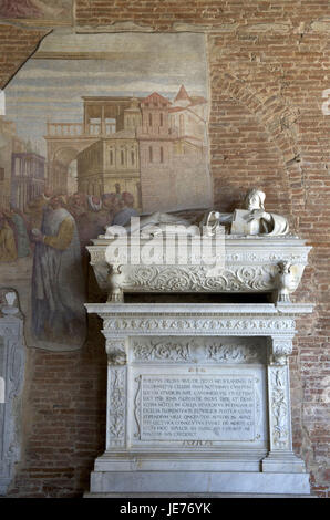 Italy, Tuscany, Pisa, cemetery on the Piazza del Duomo, tomb, mural painting, Stock Photo