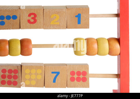 Wooden abacus isdolated on white background Stock Photo