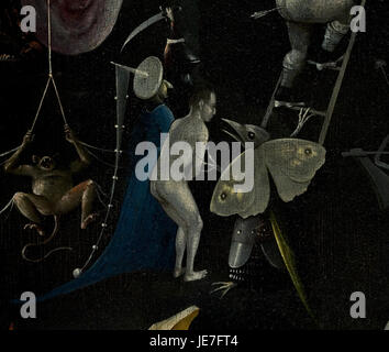 The right panel of Hieronymus Bosch's famous triptych, 'The Garden of ...