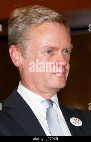 Tokyo, Japan. 22nd Jun, 2017. Laurent Pic Ambassador of France attends a reception party for the French Film Festival in Japan Edition 2017 at the Embassy of France on June 22, 2017, Tokyo, Japan. 12 movies will be screened during the annual festival which runs from June 22nd to 25th. Numerous French stars will be attending the event, including Isabelle Huppert who is the delegation leader and renowned director Paul Verhoeven. Credit: Rodrigo Reyes Marin/AFLO/Alamy Live News Stock Photo