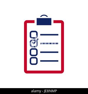 vector illustration of election ballot/questionnaire/check boxes or check list. Stock Vector