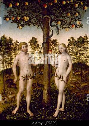 After Lucas Cranach the Younger - The Fall of Man - Stock Photo