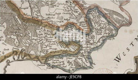 Ballymahon Region Within County Longford - Down Survey 1656 Stock Photo