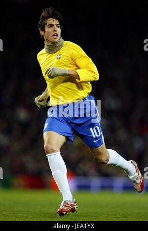 KAKA BRAZIL & AC MILAN THE EMIRATES STADIUM ARSENAL LONDON 06 February 2007 Stock Photo