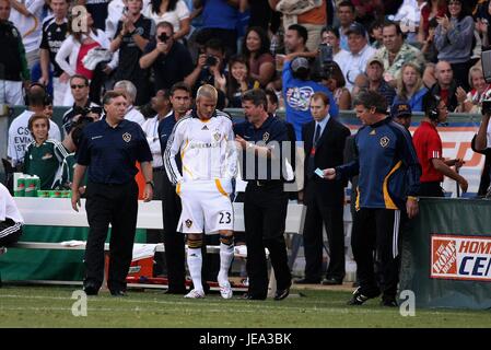 DAVID BECKHAM & FRANK YALLOP LOS ANGELES GALAXY HOME DEPOT CENTER CARSON CALIFORNIA USA 21 July 2007 Stock Photo