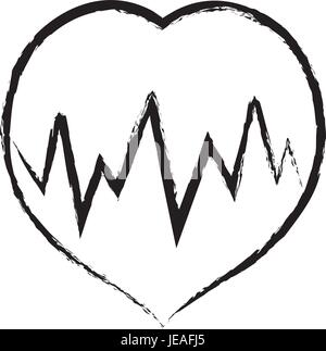 figure heartbeat sign of cardiac rhythm frequency Stock Vector Image ...