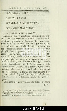 Della Pittura Veneziana e delle Opere Publiche de' Veneziani Maestri Libri V p 487 Stock Photo