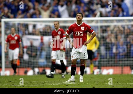 CRISTIANO RONALDO CHELSEA V MANCHESTER UNITED WEMBLEY STADIUM LONDON ENGLAND 19 May 2007 Stock Photo