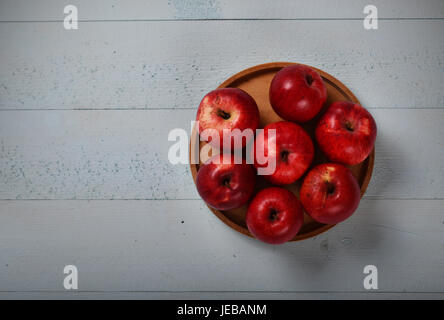 Organic red apples, growing without chemical products Stock Photo