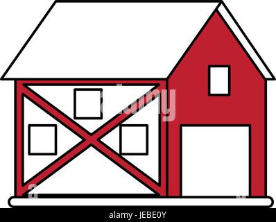 red barn design Stock Vector